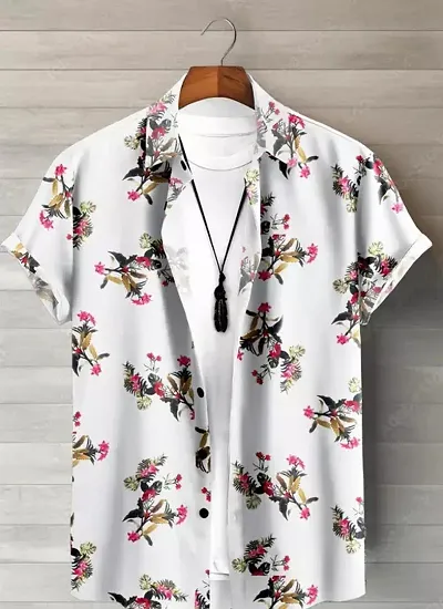 Hot Selling Polyester Blend Short Sleeves Casual Shirt 