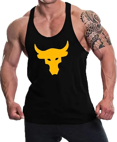 THE BLAZZE 0052 Men's Tank Top Muscle Gym Bodybuilding Vest Fitness Workout Train Stringer