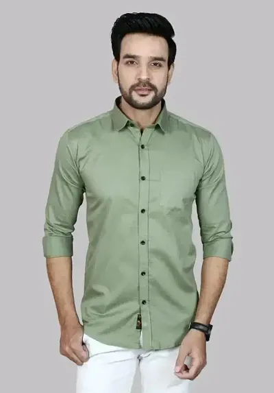 Hot Selling Cotton Blend Long Sleeves Casual Shirt 