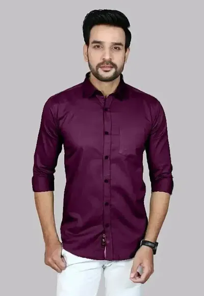 Trendy Cotton Blend Long Sleeves Casual Shirt 