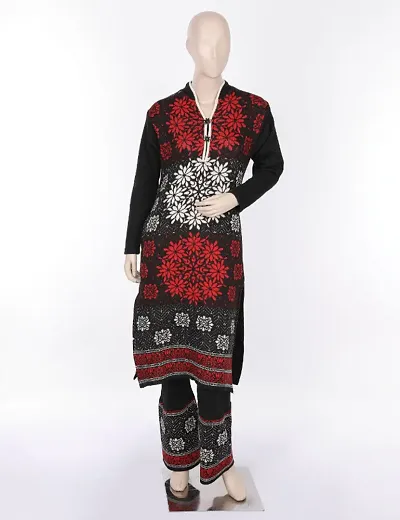 Trendy Winters Kurta Palazzo Set With Stonework for Women