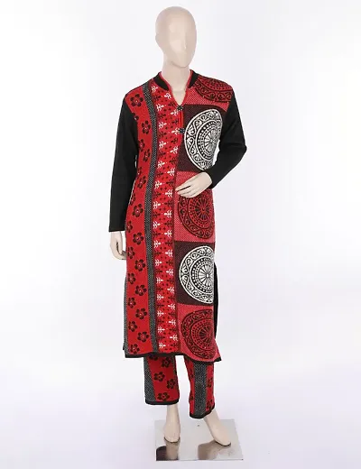 Woollen Fashion Kurta Palazzo Set With Swarovski Work for Women