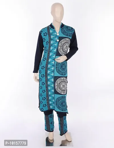 Woollen Fashion Kurta Palazzo Set With Swarovski Work for Women