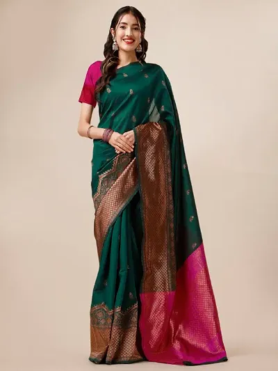 Hot Selling Art Silk Saree with Blouse piece 