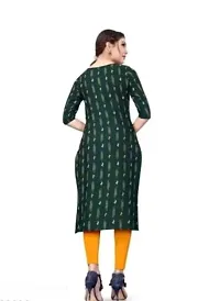 Estring Women's Solid Crepe Regular Fit 3/4 Sleeve Lightweight Casual Wear Ethnic Kurta with Bottom-PO2 (H_J_477774__)-thumb2