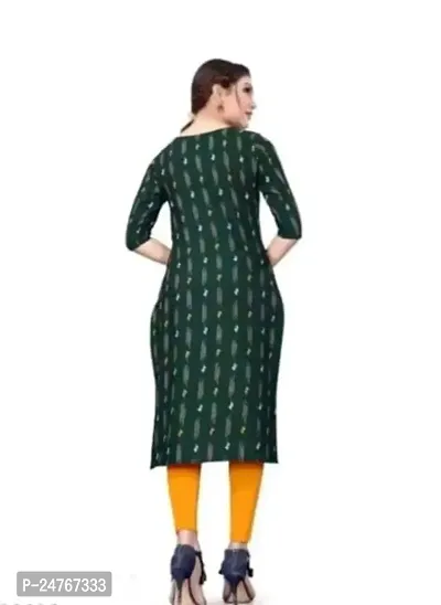 Estring Women's Solid Crepe Regular Fit 3/4 Sleeve Lightweight Casual Wear Ethnic Kurta with Bottom-PO2 (H_J_477774__)-thumb3