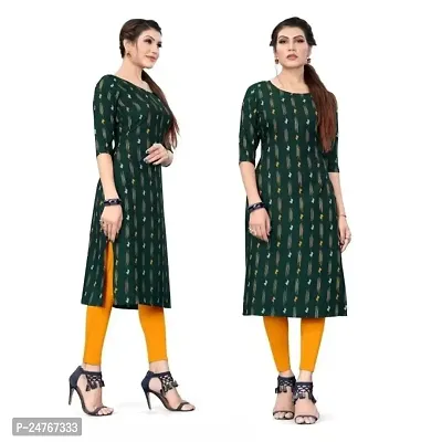 Estring Women's Solid Crepe Regular Fit 3/4 Sleeve Lightweight Casual Wear Ethnic Kurta with Bottom-PO2 (H_J_477774__)