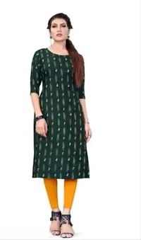 Estring Women's Solid Crepe Regular Fit 3/4 Sleeve Lightweight Casual Wear Ethnic Kurta with Bottom-PO2 (H_J_477774__)-thumb1