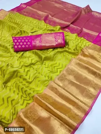 Fabulous Banarasi Silk Zari Woven Saree with Blouse Piece For Women-thumb0