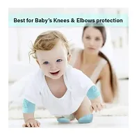 Comfortable Anti-Slip Padded Stretchable Elastic Cotton Soft Safety Protector Breathable Baby Knee Elbow Guard/pad for Crawling, Infant-1 Pc (Multicolor)-thumb2