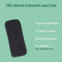 Highly Absorbable, Washable amp; Reusable Cloth Inster Pads for Baby Diaper,0-24m, 2 Piece-thumb3