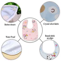 Combo Pack 2 Reusable Diaper, 2 WaterProof Tich Button Bib  Finger Toothbrush for Babies - Color may Vary-thumb3
