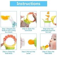 Combo Pack 2 Reusable Diaper  Rattle Fruit Feeder for Babies-thumb3