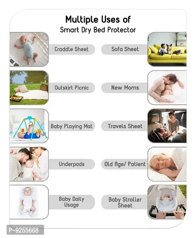 Classy Waterproof Mattress Protector with Bibs, Pack of 3-thumb3