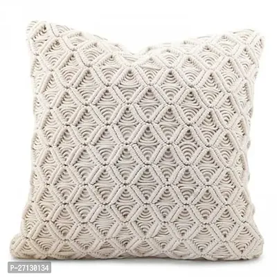 Classic Off White Cotton Pillow Cover-thumb0