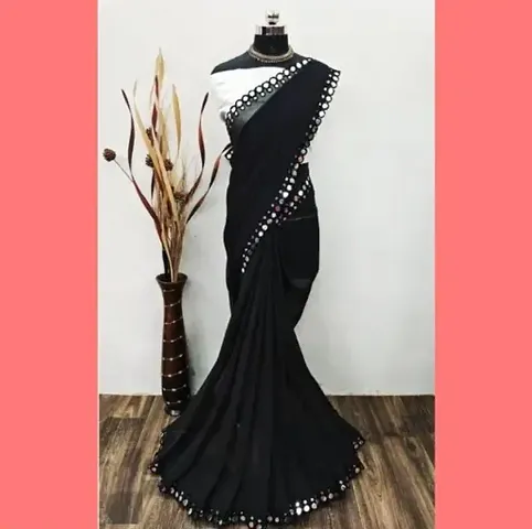 Trending Georgette Saree with Blouse piece 