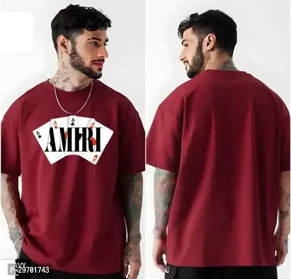 Stylish Cotton Blend Printed T-Shirt For Men