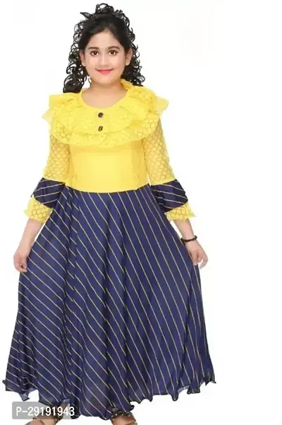 SFC Fashions Girls Cotton Blend Maxi/Full Length Casual Dress-GR-106