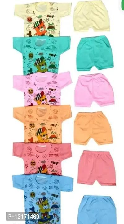 Baby boys and girl fullsleeves T-Shirts and shorts combo of 6