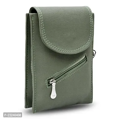 SHOOPS Women's Sling Bag cum Mobile Pouch - Green-thumb2