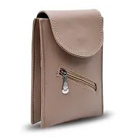SHOOPS Women's Sling Bag cum Mobile Pouch - Beige-thumb1