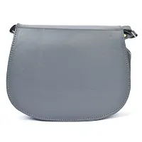 Stylish Grey Pu Sling Bags For Women-thumb1