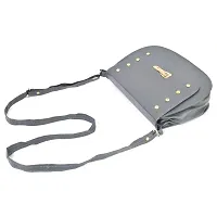 Stylish Grey Pu Sling Bags For Women-thumb3