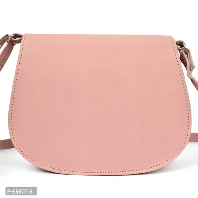 Stylish Pink Pu Sling Bags For Women-thumb2