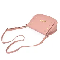 Stylish Pink Pu Sling Bags For Women-thumb3