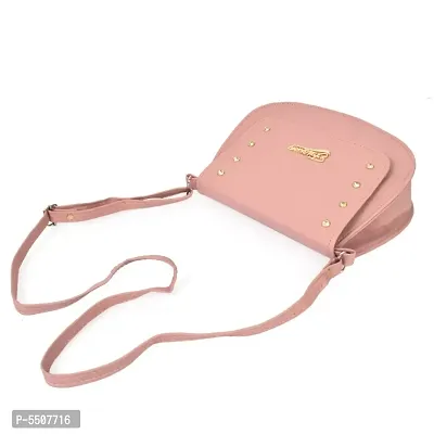 Stylish Pink Pu Sling Bags For Women-thumb4