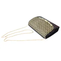 Black Pu Textured Sling Bags For Women-thumb3