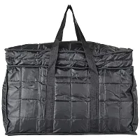 Any Time Fabric Jumbo Travel Duffel Bag (Black)-thumb1