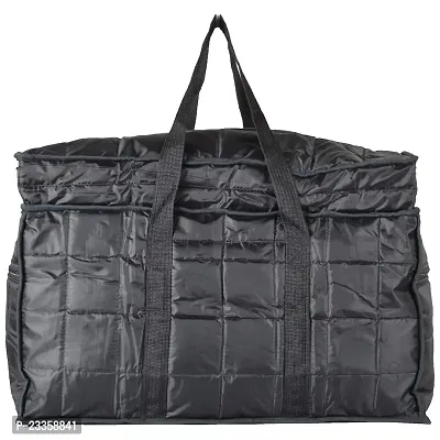 Any Time Fabric Jumbo Travel Duffel Bag (Black)-thumb2