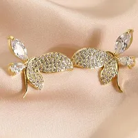 Korean Gold  Plated Zircon Stud Butterfly Studs For women and girls-thumb3