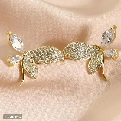 Korean Gold  Plated Zircon Stud Butterfly Studs For women and girls-thumb4