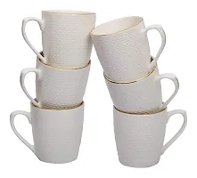 SAAIKEE Bone China Mug for Tea/Coffee Green Tea Espresso Hot Beverage Cup Set of 6 160 ML-thumb1