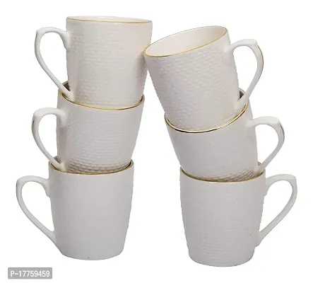 SAAIKEE Bone China Mug for Tea/Coffee Green Tea Espresso Hot Beverage Cup Set of 6 160 ML-thumb2