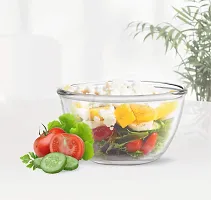 TREO Glass Solid Mixing Bowl - 1500ml, 1 Piece, Transparent-thumb2