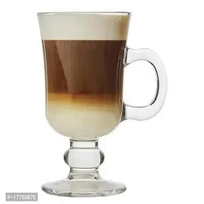 Saaikee Coffee and Tea Glass Mug Multipurpose Transparent (280 ml, Clear)-Set of 2-thumb0