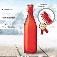 Treo by Milton Giara Bottle Silica Glass 1000 ml 1 Pc, Red-thumb2