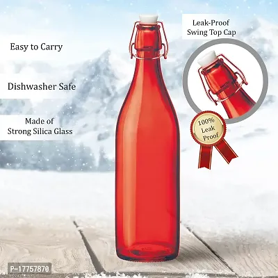 Treo by Milton Giara Bottle Silica Glass 1000 ml 1 Pc, Red-thumb3