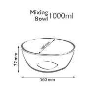 Cello Ornella Toughened Glass Microwave Safe Mixing Bowls - Set of 2 (Clear, 500ml, 1000ml)-thumb2