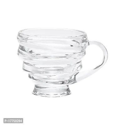 Baba Cart Glass Mugs - 6 Pieces, Transparent, 175 ml