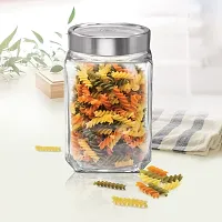 Treo by Milton Cube Storage Glass Jar, 2250 ml, Transparent | Storage Jar | Modular | Kitchen Organizer | Modular | Multipurpose Jar | BPA Free-thumb2