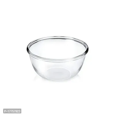 Treo Borosilicate Glass Solid Microwave Safe Mixing Bowl (500, 1000ml - Set of 2, Clear)