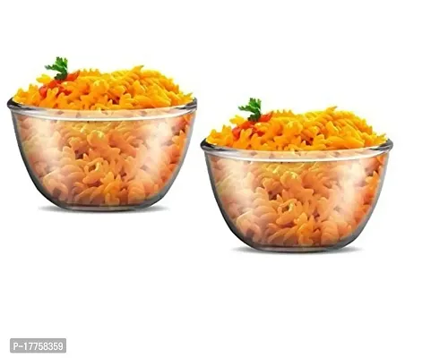 Baba Cart Glass Microwave Safe Mixing Bowl (500ml, Clear) - Set of 2-thumb0