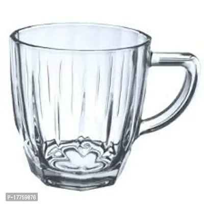 Baba Cart Tea/Coffee Cups Glass Mugs, Transparent, 190 ml (Set of 6) (Vintage Tea Mug)
