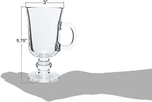 Saaikee Coffee and Tea Glass Mug Multipurpose Transparent (280 ml, Clear)-Set of 2-thumb4