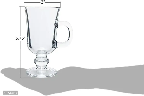 Saaikee Coffee and Tea Glass Mug Multipurpose Transparent (280 ml, Clear)-Set of 2-thumb5