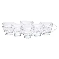 Baba Cart Glass Mugs - 6 Pieces, Transparent, 175 ml-thumb2